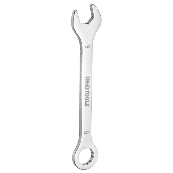 Uxcell Thin Combination Wrench 9mm with 6-Point Ended & 15° Angled Open End