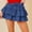 Navy, variant on Mqqzkk Women's Boho Ruffle Mini Skirt Flowy Layered Mid Waist Skirts Cute Short Summer Skirts Drawstring Tiered Y2K Skirts