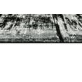 thumbnail image 3 of Allstar Rugs 7' 10" x 10' 0" White Modern Abstract Themed Polypropylene Area Rug with a Black Weathered Texture Design and Grey Accents. Machine-Made in Turkey., 3 of 8