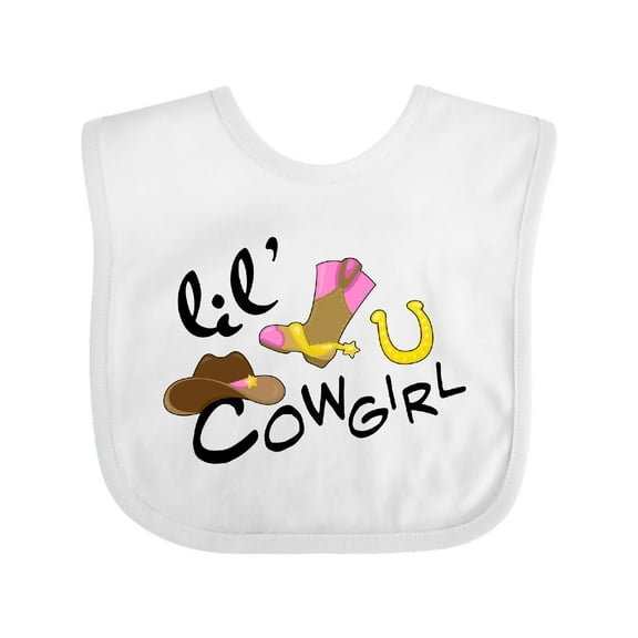 Inktastic Lil' Cowgirl Girls Baby Bib