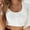 White, variant on Crop Tops,Going Out Tops Womens Button Short Sexy Crop Round Top Tank Sexy Neck Blouse Slim Sleeve Top T-Shirt Women's Blouse Sexy Tops,Cute Tops,Summer Tops for Women 2024 Black M