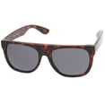 thumbnail image 3 of zeroUV - Modern Super Flat-Top Wide Temple Horn Rimmed Sunglasses 55mm - 55mm, 3 of 5