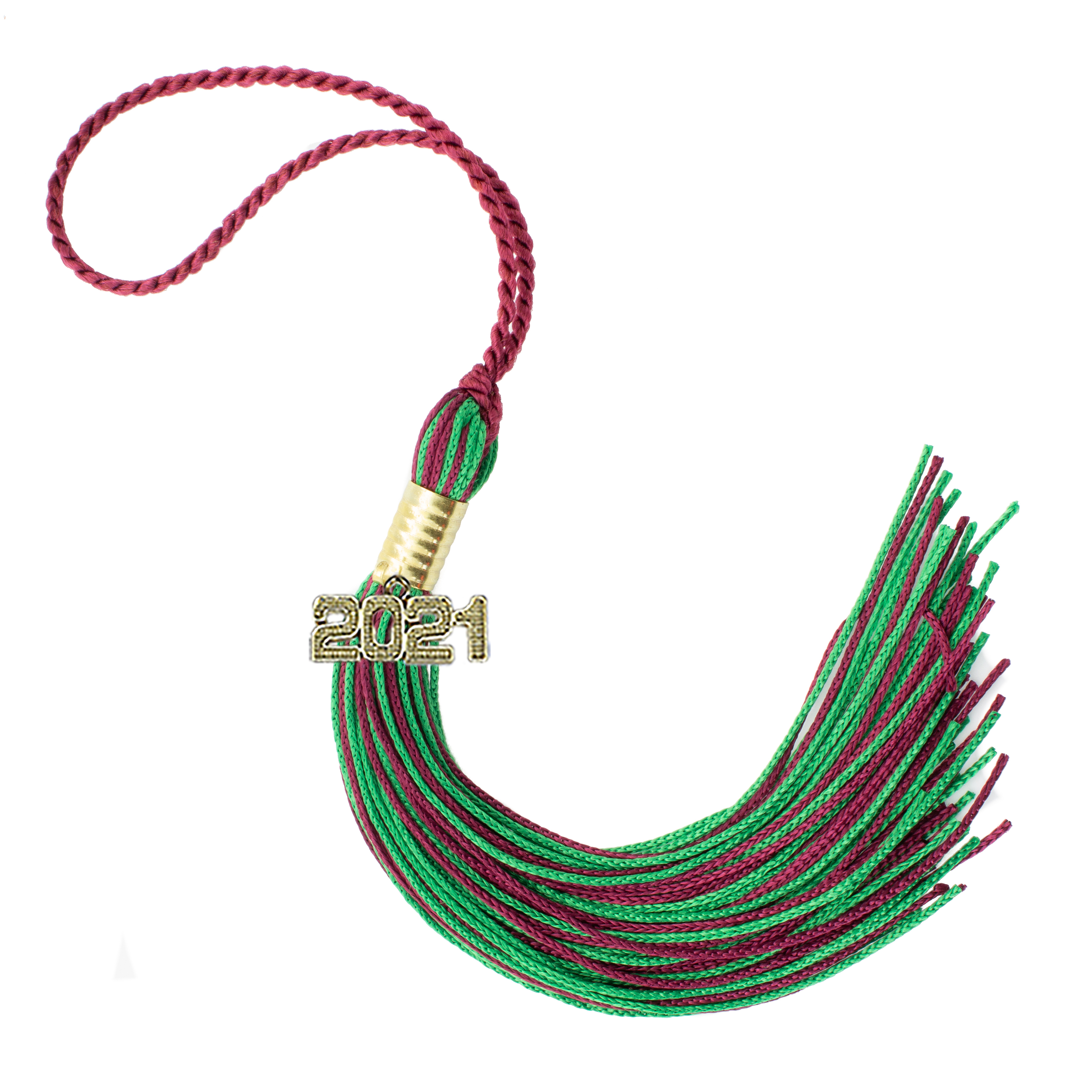 Graduation Tassel 2021 MAROON/KELLY Tassel Depot Brand