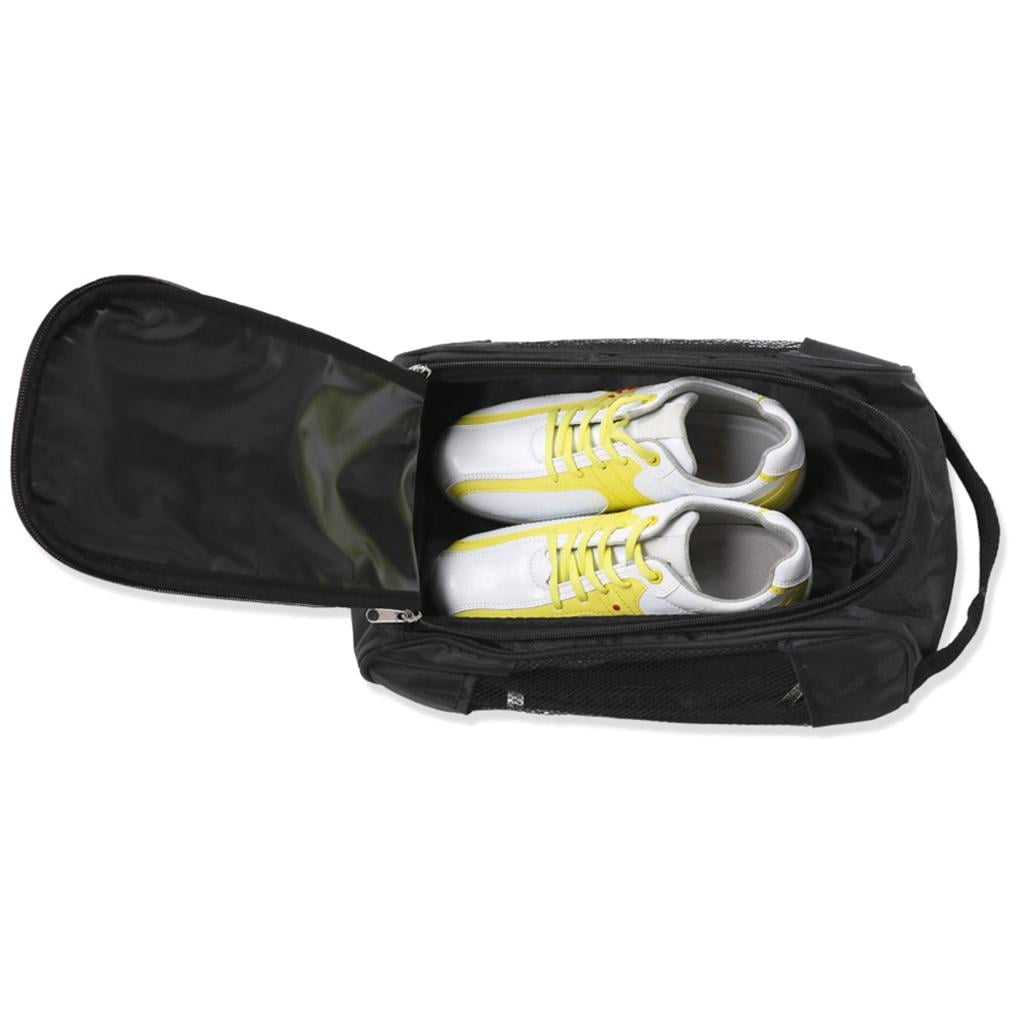 Golfs Shoes Carriers Handbag Golfs Shoe Bag Golfs Accessory Zippered Sports Shoe Carriers Boot Bag with Outside Pockets