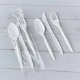 thumbnail image 4 of Three-Piece Cutlery Kit, Mediumweight, Fork/Knife/Spoon, 6.97", Plastic, White, 250/Carton | Bundle of 10, 4 of 5