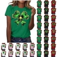 thumbnail image 2 of ShiShine Womens St Patricks Day T Shirt Bow Detail Short Sleeve Crewneck Top with Graphic Print, 2 of 4