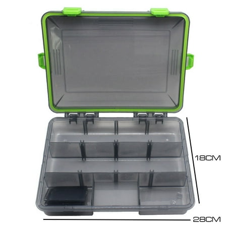 WEISIPU 2 Sizes Fishing Tackle Box Waterproof Airtight Organizer Plastic Storage Organizer Fishing Storage Lure Box for Freshwater Saltwater