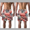 thumbnail image 3 of luoweisi Men's Beach Shorts Quick Dry Swim Trunks with Mesh Lining Coral M, 3 of 5