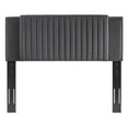 thumbnail image 3 of Felicity Channel Tufted Performance Velvet Twin Headboard Charcoal, 3 of 7