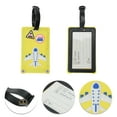 thumbnail image 3 of Unique Bargains 1 Pc Airplane Pattern Luggage Tag for Travelling Yellow, 3 of 4