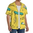 thumbnail image 2 of PAYOHTO Skateboarding Elements Mens Hawaiian Casual Short-sleeved Shirt Tropical Summer Beach Button Down Shirts, 2 of 7