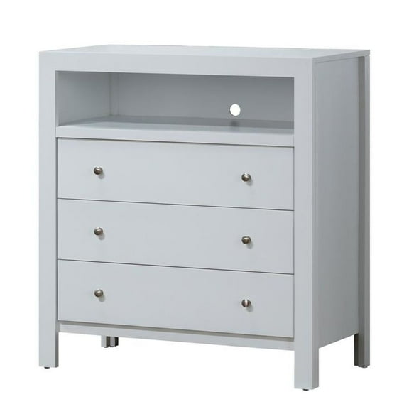 Burlington White 3 Drawer Chest of Drawers (34 in L. X 17 in W. X 36 in H.)