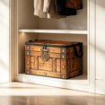 thumbnail image 6 of huayou Vintage Pattern Storage Bin, 13.8x9.8x9.8 Inch Collapsible Fabric Storage Box with Handles, Decorative Organizer for Home and Camping, 6 of 6