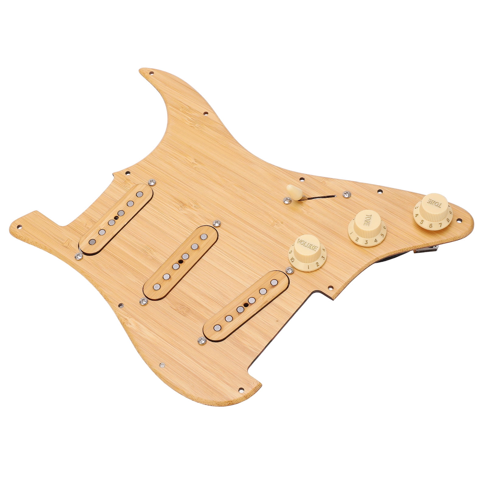 Pickup Pickguard SSS Bamboo Pickup Guard Electric Guitar Replacement Part for Concert Performance