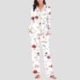 thumbnail image 4 of Brqkzdu 2 Piece Womens Halloween Pajamas Sets Long Sleeve Collar Button Down Pj and Pajama Pants Loose Comfy Nightwear Sets, 4 of 8