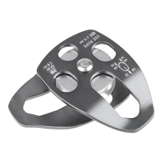 Polea Cola Polea Individual De Polea 32kN Aluminio Grande Oscilación Lateral Sola Para Escalar Rigging Acarreo