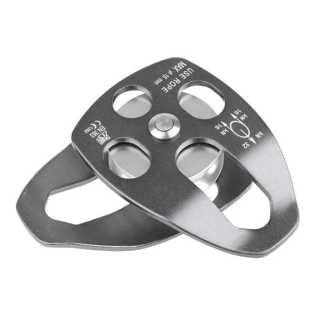 Polea Cola Polea Individual De Polea 32kN Aluminio Grande Oscilación Lateral Sola Para Escalar Rigging Acarreo