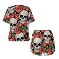 thumbnail image 5 of Xecao Skull and Roses print Swimsuit for women, Summer-ready, sporty style.Quick-dry fabric. Many sizes & colors., 5 of 9