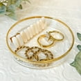 thumbnail image 3 of Plymor 3" x 3" Round Glass Display Tray (Gold Rim), Pack of 6, 3 of 3