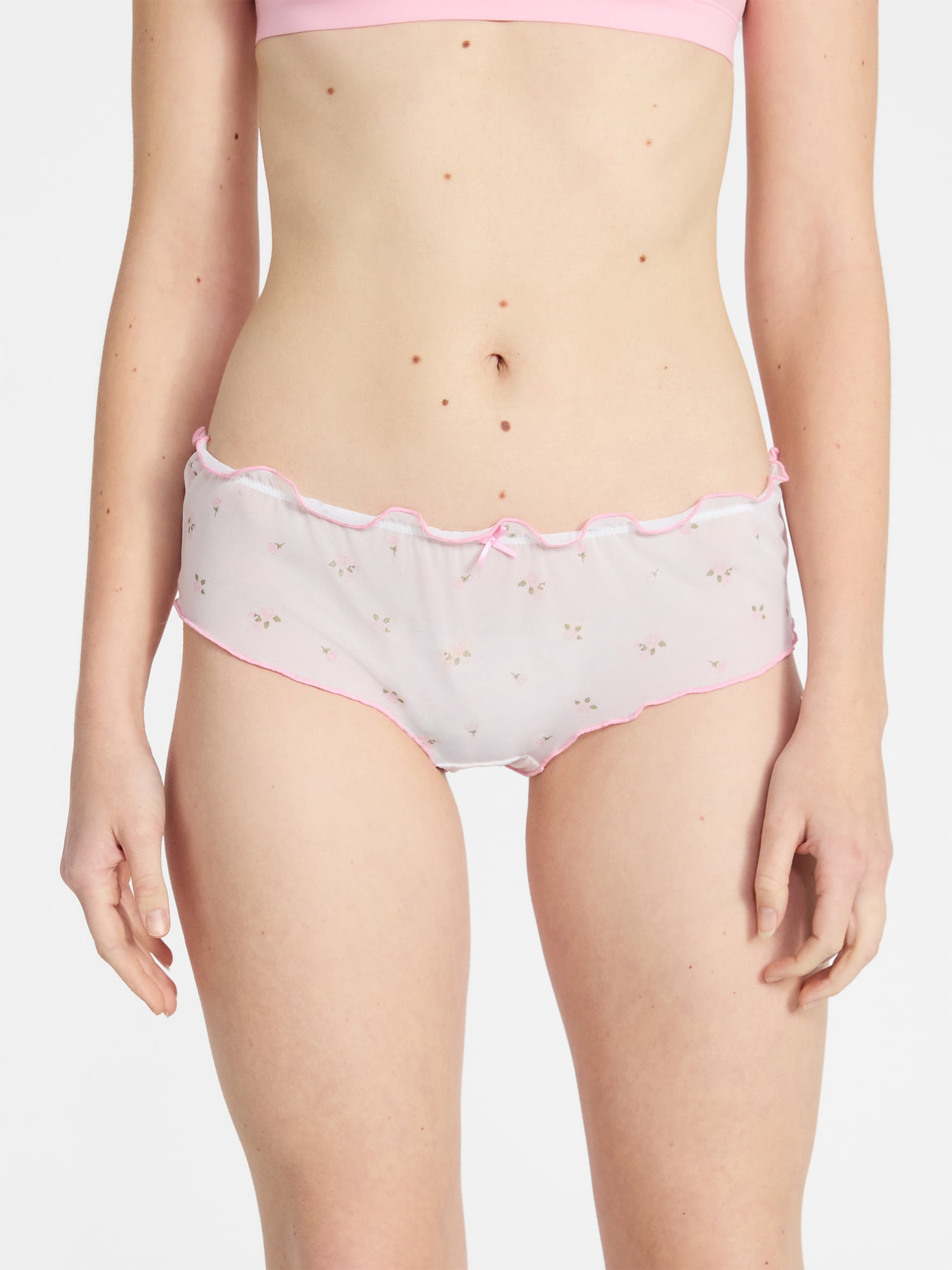 No Boundaries Mesh and Lace Cheeky Panties, 3-Pack, Women's, Sizes XS-XXXL