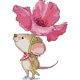 thumbnail image 1 of Cuadros Decorativos Ratón de 2 hilos con flores bordado parcial estampado punto de cruz decoración del hogar JShteea Nuevos Originales, 1 of 9