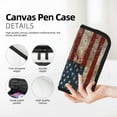 thumbnail image 2 of Fotbe American Flag1 Pattern Pencil Case,Canvas Pen Case, Multi- Slot Pencil Pouch, Portable Pencil Bag, Pen Case for& Office, Makeup Bag ,Zipper Pouch, 2 of 6