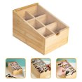 thumbnail image 3 of Bolsa de té Soporte de bambú Contenedor de dulces para el hogar Cesta con compartimiento de café instantáneo HOMEMAXS HaoMX115566179, 3 of 7