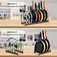 Expandable Pot and Pan Organizers Rack, Pans and Pots Lid Organizer