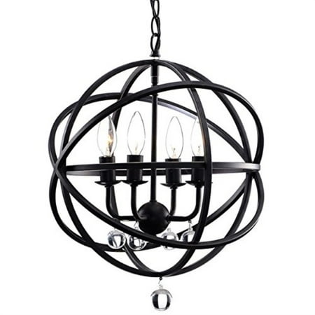 Benita Antique Black Metal Sphere 4 Light Crystal Chandelier Canada Benita Antique Black Metal Sphere 4, Benita Antique Black 4 Light Metal Globe Crystal Chandelier