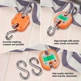 thumbnail image 5 of Básculas para equipaje Básculas de grúa 150 kg Báscula digital para equipaje con ganchos Báscula portátil colgante con pantalla LCD naranja, 5 of 5