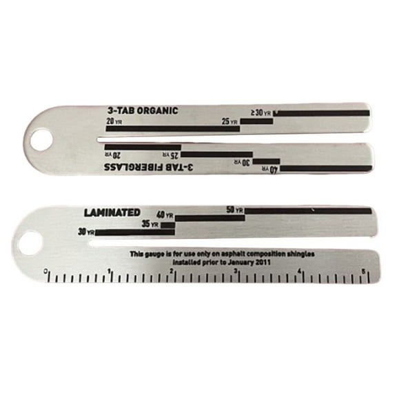 2 Pieces Shingle Gauge 5'' Roof Shingle Engineering Roof Gauge Measuring Tool