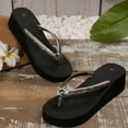 thumbnail image 7 of Ramiter Water Shoes Womens Flip Flops Ladies Yoga Mat Comfortable Walking Thong Sandals With Plantar Fasciitis Arch Support Slip On Indoor Outdoor For Summer Silver,6.5, 7 of 7