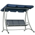 thumbnail image 1 of Outsunny 3 Person Patio Swing Bench Seats with Adjustable Canopy, 1 of 10