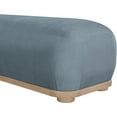 thumbnail image 4 of Meridian Furniture Calum Light Blue Chenille Fabric Bench, 4 of 8