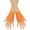 Orange, variant on XMMSWDLA Fishnet Fingerless Gloves For Women Girls Halloween Mesh Gloves Orange