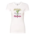 thumbnail image 2 of Wild Bobby, Mamacita Needs a Margarita Mother's Day Womens Slim Fit Junior Tee, White, Small, 2 of 6