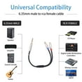 thumbnail image 2 of thinsony Audio Cable Professional Wear-resistant Black Alloy Adapter Headphone Splitter Video Camera Accessories Converter Sound Console, 2 of 5