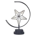 thumbnail image 4 of Lámpara de estrella de arte del hierro, hilo de algodón bobinado, lámpara de mesita de noche romántica, Luz de mesa decorativa LED, fuente de alimentación USB, 4 of 14