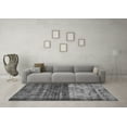 thumbnail image 3 of Ahgly Company Indoor Round Abstract Gray Modern Area Rugs, 3' Round, 3 of 4