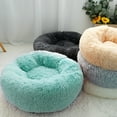 thumbnail image 3 of Pet Artist Pet Dog Cat Plush Calming Bed Comfy Round Donut Beds Fluffy Cave House Sleeping Mat Mattress Pad, 3 of 10