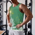 thumbnail image 6 of Haiem Christmas Green Men Workout Tank Top Gym Bodybuilding Sleeveless Muscle T Shirts Athletic Tank Breathable Workout Shirt-XX-Large, 6 of 8