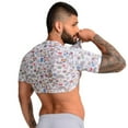 thumbnail image 3 of Pali Diverso Sexy Gay Lesbian Queer LGBTQ Rainbow Pride Flag Print Cropped Crop Top Party Workout Quick Dry Shirt (Small, Perforated White), 3 of 10