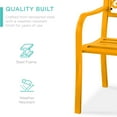 thumbnail image 5 of Best Choice Products Outdoor Steel Bench Garden Patio Porch Furniture w/ Floral Design Backrest - Marigold, 5 of 8