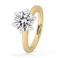 thumbnail image 2 of GIMELIS 0.25 to 3 Carat Two Tone Round Lab Grown Diamond Solitaire Engagement Ring, 2 of 4