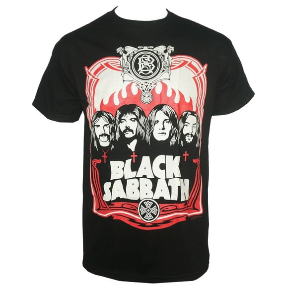 BLACK SABBATH Red Flames Group Portrait T-Shirt M