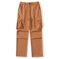 thumbnail image 2 of YUEVORA Cargo Pants for Men, Elastic Waist Multi Pocket Utility Pants, Straight Leg Casual Work Pants with Button Closure, 2 of 8