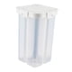 thumbnail image 5 of Recipiente hermético para cereales de 2,3 l con tapas y compartimentos herméticos transparentes Blanco, 5 of 9