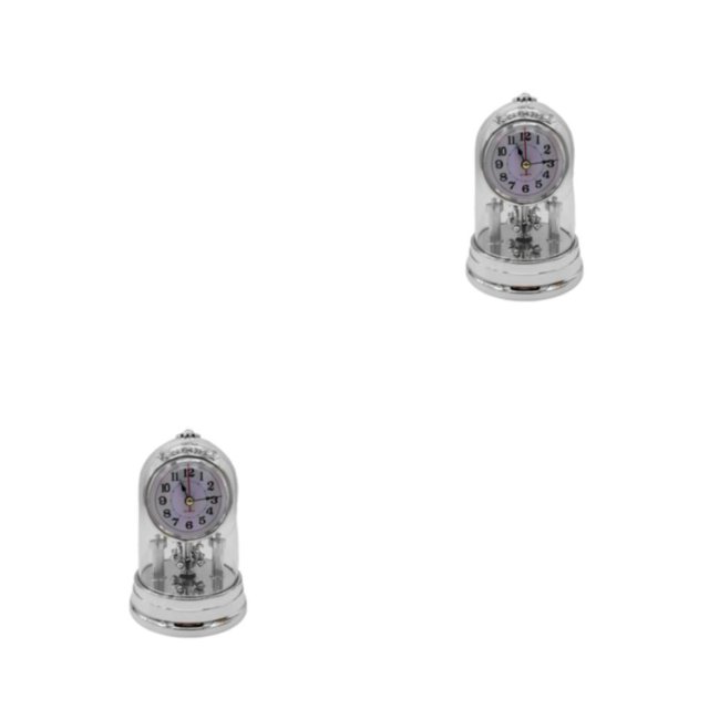 Reloj de Mesa Bewildely Accesorios para el Hogar Plata 2piezas