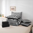 thumbnail image 6 of Homewish Black Bowknot 7pcs Bedding Comforter Set for Female Men Teens,Polka Dots Queen Bedding Sets Super Cozy,Geometric Stripes Queen Sheet Sets,Lightweight Room Decor,Reversible, 6 of 8