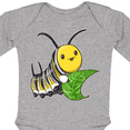 thumbnail image 4 of Inktastic Monarch butterfly caterpillar- cute baby insect Boys or Girls Long Sleeve Baby Bodysuit, 4 of 5